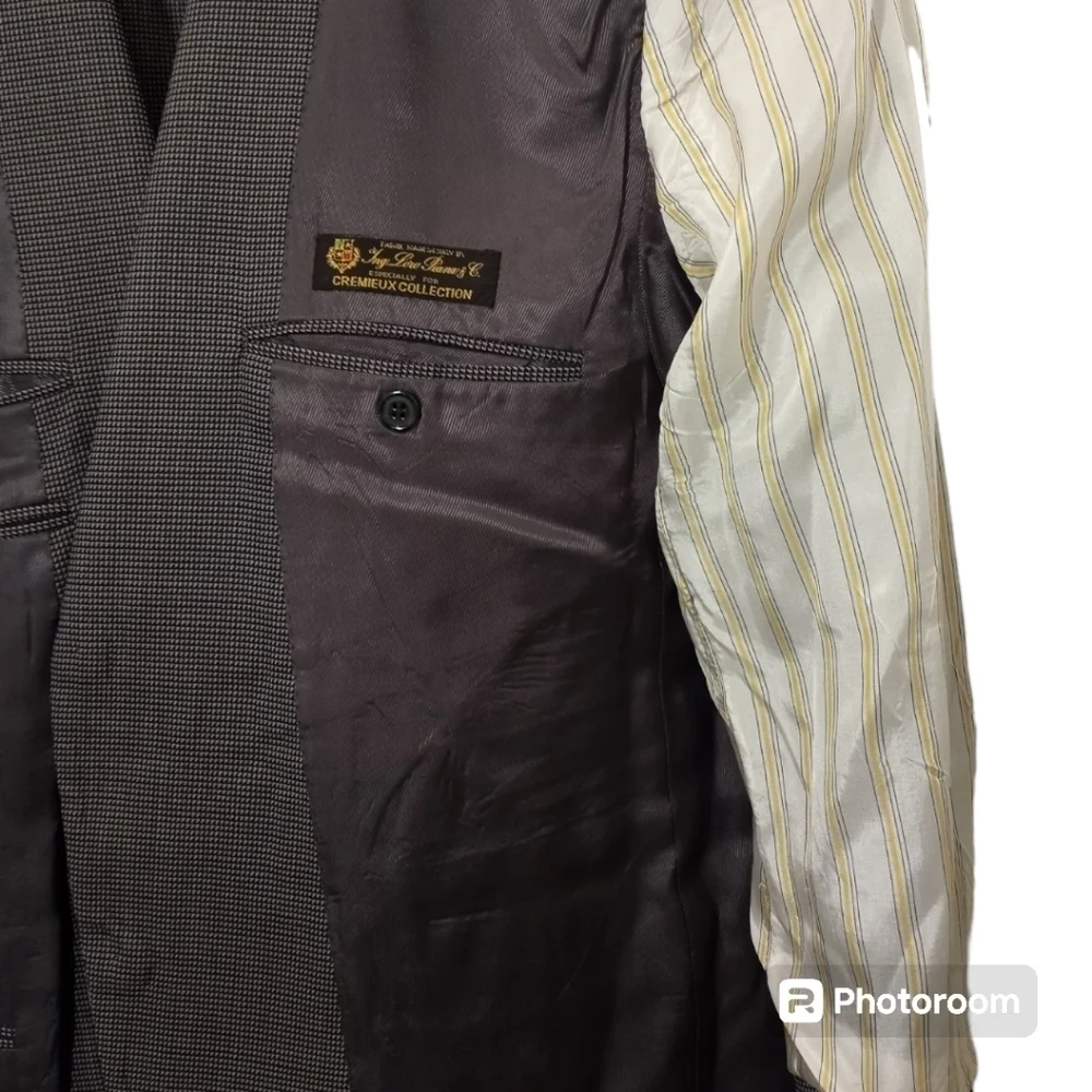Daniel Cremieux Classic Nailhead Sport Jacket Charcoal Gray Mens 42R